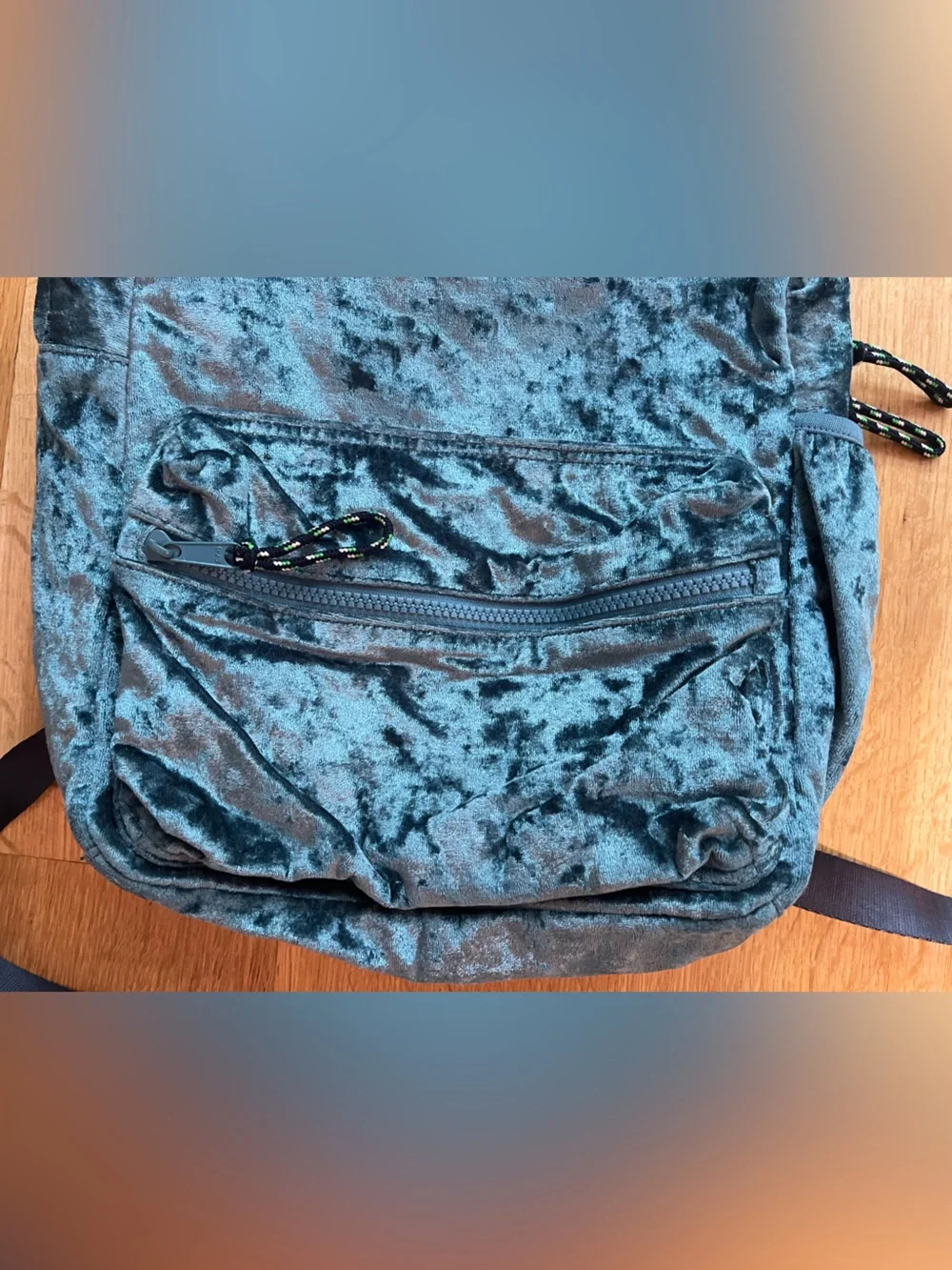 Crewcuts Plush Velvet Teal Backpack